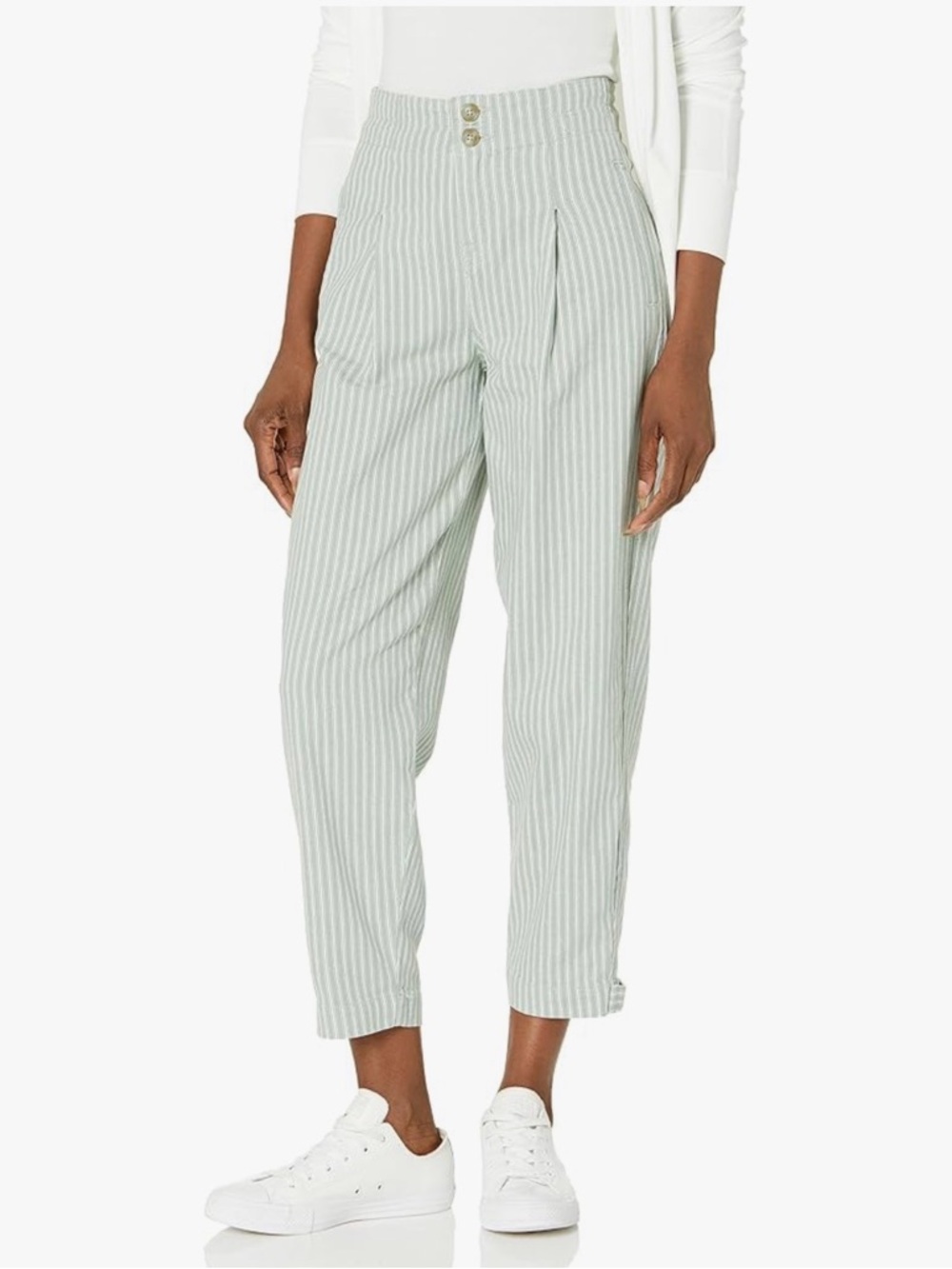 Joie‎ Millicent Cotton Pants in Green Stripe Size 25